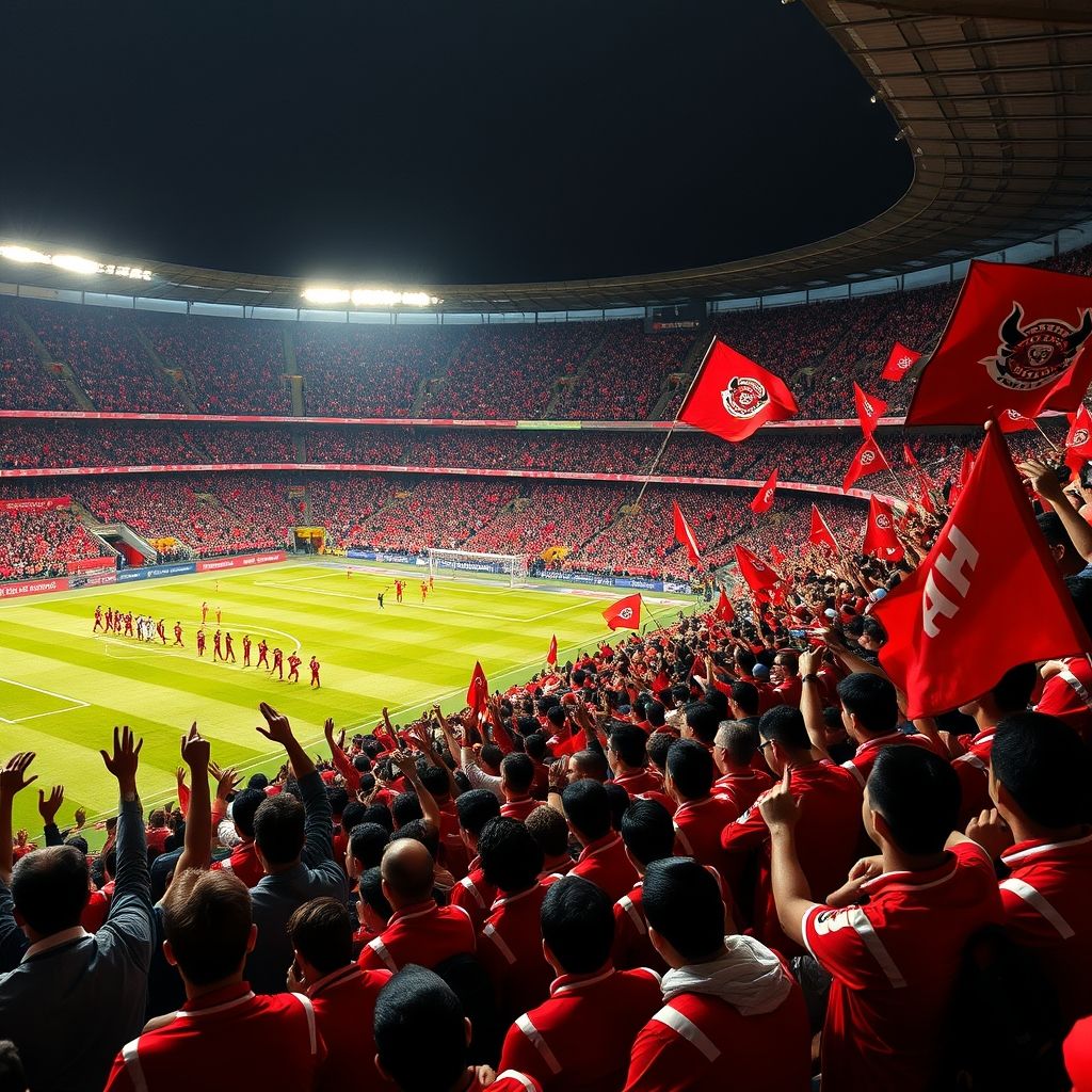 aoa体育课程-鹿岛鹿角球迷现场助威，球队士气高涨